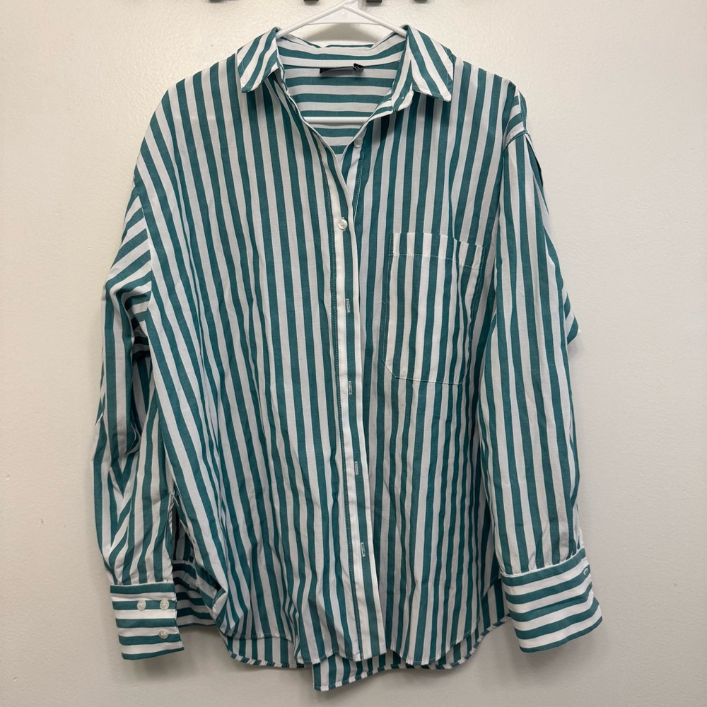 ASOS Oversized Stripe Button Up - Picture 3 of 3